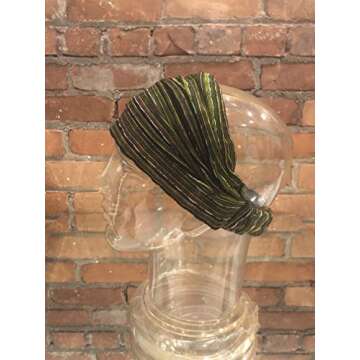 Inspirit Arts XL Size Extra Loose Headband Handwoven No-Slip Olive Green Brown