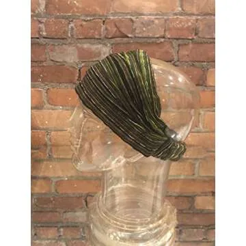 Inspirit Arts XL Size Extra Loose Headband Handwoven No-Slip Olive Green Brown