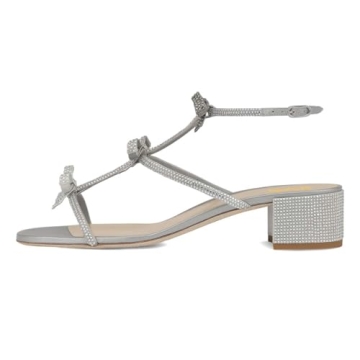 XYD Rhinestone Chunky Sandals for Summer Elegance