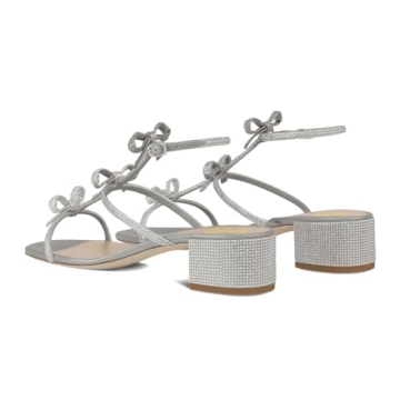 XYD Rhinestone Chunky Sandals for Summer Elegance