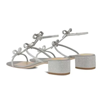 XYD Rhinestone Chunky Sandals for Summer Elegance