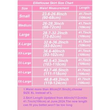 EllieHouse Womens Long Tutu Party Evening Tulle Skirt Blush Pink Size 3XL PC05