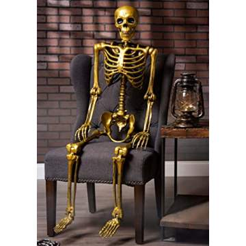 Crazy Bonez 60-Inch Pose-N-Stay Gold Skeleton
