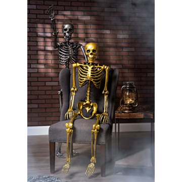 Crazy Bonez 60-Inch Pose-N-Stay Gold Skeleton