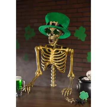 Crazy Bonez 60-Inch Pose-N-Stay Gold Skeleton