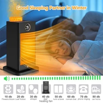 3-in-1 Space Heater and Humidifier with 90° Oscillation