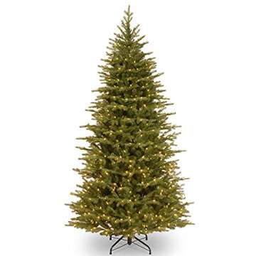 National Tree Company Pre-Lit 'Feel Real' Artificial Slim Christmas Tree 7.5 ft