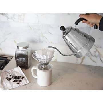 Zell Stainless Steel Gooseneck Coffee Kettle 47 oz