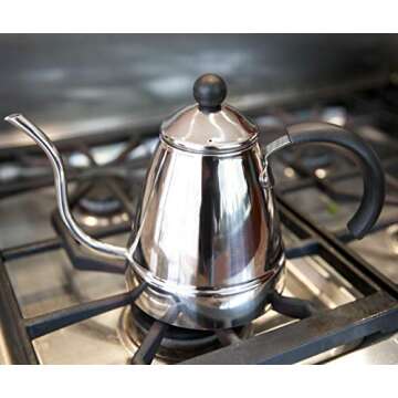 Zell Stainless Steel Gooseneck Coffee Kettle 47 oz