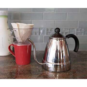 Zell Stainless Steel Gooseneck Coffee Kettle 47 oz