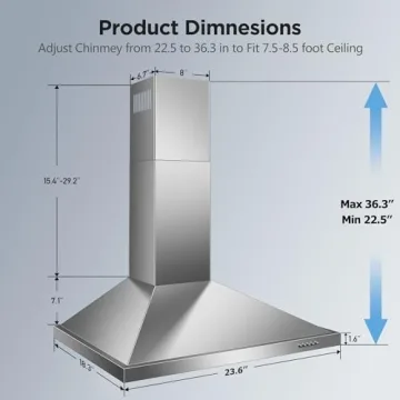 Zomagas 24" Range Hood - Energy Saving & Stylish