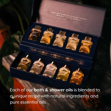 Ultimate Bath and Shower Oil Gift Set - 10 Aromatherapy Oils