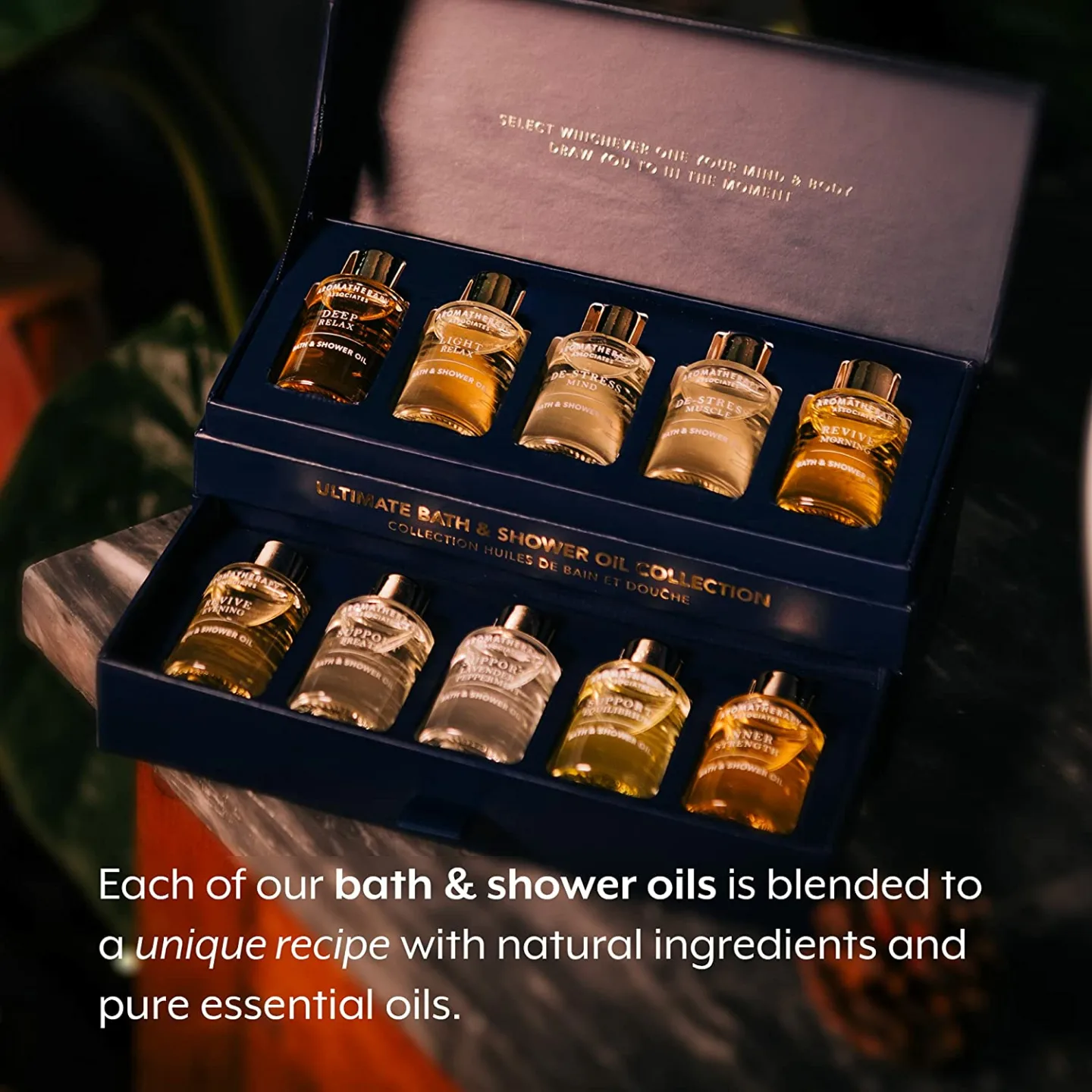 Ultimate Bath and Shower Oil Gift Set - 10 Aromatherapy Oils
