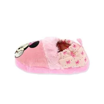 Josmo Kids Minnie Mouse Toddler Girl's Plush A-Line Slippers (5-6 M US Toddler, Light Pink), 5-6 Toddler (CH5263O)