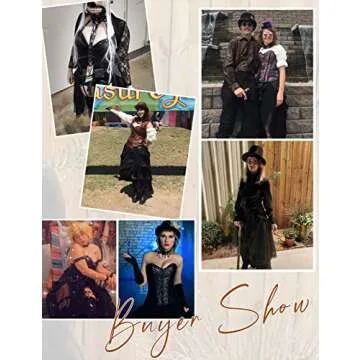 Women's Steampunk Gothic Clothing Vintage Cotton Lace Skirts, Black, Size Medium