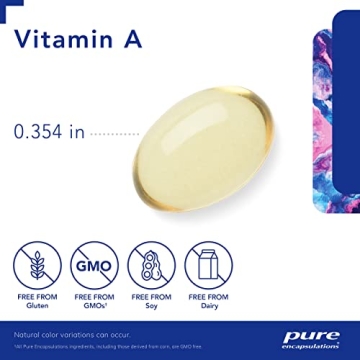 Pure Encapsulations Vitamin A 3000 mcg Immune Vision Support