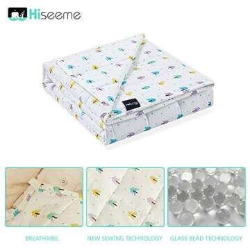 Hiseeme Weighted Blanket 5 lbs for (36''x48'')