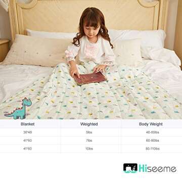 Hiseeme Weighted Blanket 5 lbs for (36''x48'')