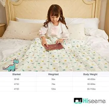 Hiseeme Weighted Blanket 5 lbs for (36''x48'')