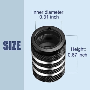 Leak-Proof Tire Valve Stem Caps - 5 Pack Metal