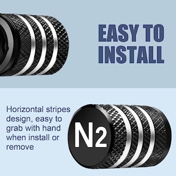 Leak-Proof Tire Valve Stem Caps - 5 Pack Metal