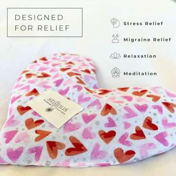 Stillnus Organic Heart-Shaped Eye Pillow for Stress Relief
