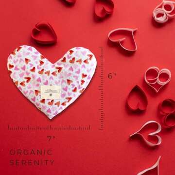 Stillnus Organic Heart-Shaped Eye Pillow for Stress Relief