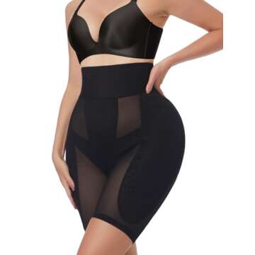 Clevvets Hip Pads for Women Hip Enhancer Booty Pad Womens Shapewear Tummy Control Panties Shaper Shorts