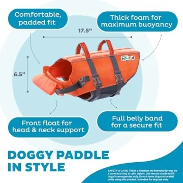Outward Hound Granby Splash Dog Life Jacket for Safety