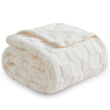 NEWCOSPLAY Super Soft Ivory Throw Blanket for All Seasons