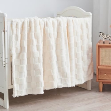 NEWCOSPLAY Super Soft Ivory Throw Blanket for All Seasons