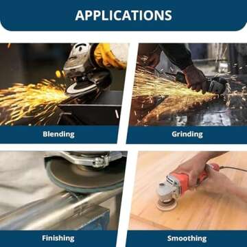 Benchmark Abrasives 4.5" x 7/8" Premium High Density Jumbo Zirconia Type 27 Flap Discs 4 1/2 for Angle Grinder, Sanding Discs, Finishing - Grinding Wheels 4 1/2 inch - (10 Pack) - 60