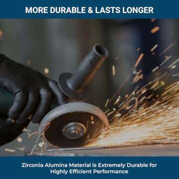 Benchmark Abrasives 4.5" x 7/8" Premium High Density Jumbo Zirconia Type 27 Flap Discs 4 1/2 for Angle Grinder, Sanding Discs, Finishing - Grinding Wheels 4 1/2 inch - (10 Pack) - 60