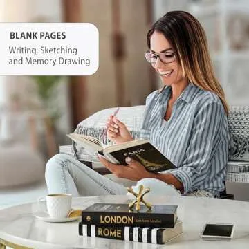 Decorative Books for Home Decor — Gold Foil Stamping, Fake Books for Decoration — a Set of 3 Book Decor for Coffee Table, Entryway, Bookshelf