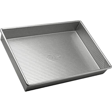 Experience Baking Perfection with USA Pan Bakeware Rectangular Cake Pan 9 x 13 Nonstick & Quick Rele...