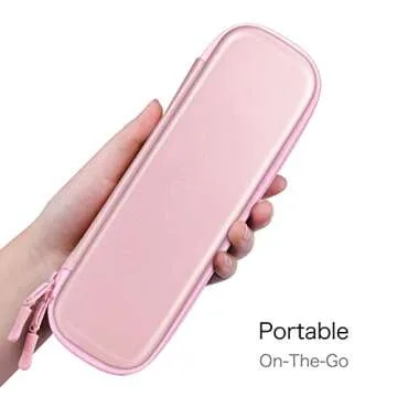 Fintie Holder Case for Apple Pencil Pro, Apple Pencil (USB-C / 1st / 2nd Generation), PU Leather Carrying Bag Sleeve Compatible with Pen, USB Cable, Samsung Stylus, Rose Gold