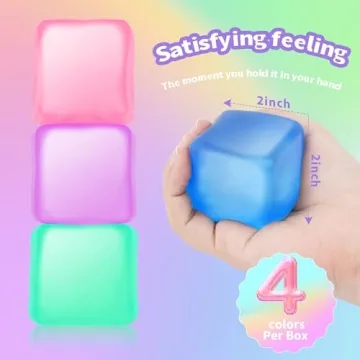 Stress Relief Fidget Toy Cube 4 Pack for All Ages