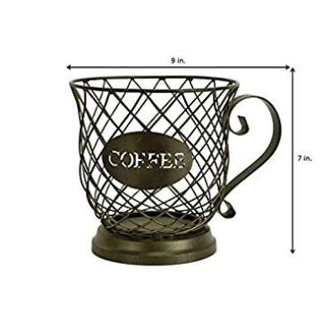 Boston Warehouse Coffee Mug Kup Keeper, Storage Basket,20 pods