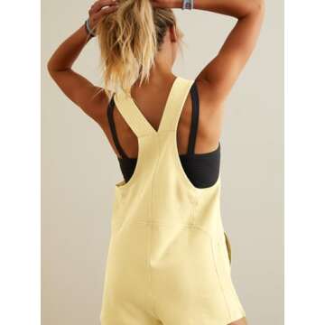 Cicy Bell Womens Summer Casual Romper Sleeveless Athletic Trendy Short Jumpsuit Workout Loose Fit Outfits