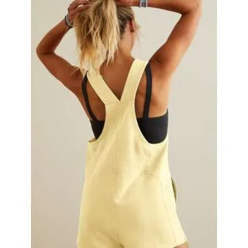 Cicy Bell Womens Summer Casual Romper Sleeveless Athletic Trendy Short Jumpsuit Workout Loose Fit Outfits