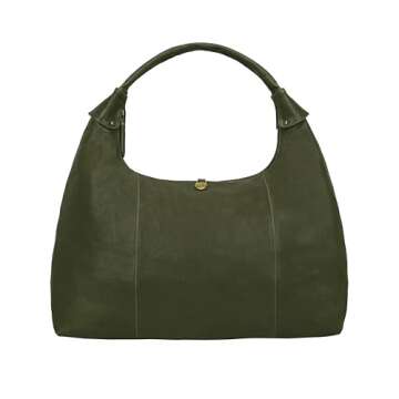 ANTONIO VALERIA Addison Braided Green Leather Tote Bag for Women