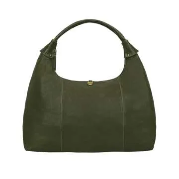 ANTONIO VALERIA Addison Braided Green Leather Tote Bag for Women