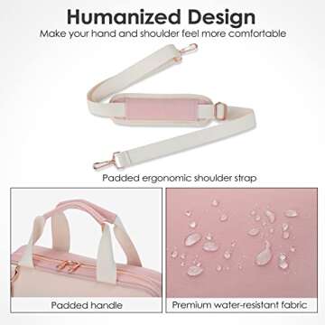 CASIRENA Bible Covers for Women - Extra Large Size Bible Carrying Case, Church Bible Bag with Padded Handle, Adjustable Shoulder Strap, Zippered Pockets, Perfect Gifts for Church Religious