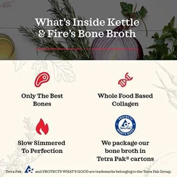 Keto Soup with Bone Broth Variety Pack by Kettle and Fire, Pack of 4, 2 Broccoli Cheddar, 2 Mushroom Bisque, Organic Vegetables, Diet Friendly Grocery Food, Snack, Drink