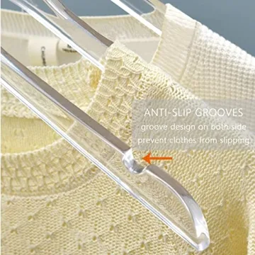 15 Acrylic Hangers with Gold Hooks for Luxury Closet Style
