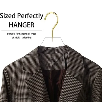 15 Acrylic Hangers with Gold Hooks for Luxury Closet Style