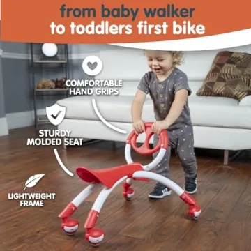 YBIKE Pewi Walking Ride On Toy for Toddlers - Red