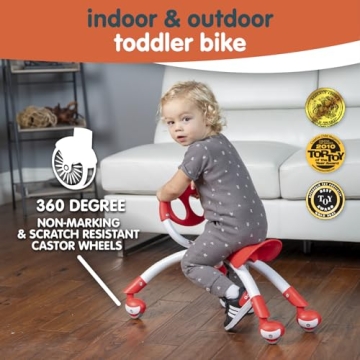 YBIKE Pewi Walking Ride On Toy for Toddlers - Red