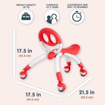 YBIKE Pewi Walking Ride On Toy for Toddlers - Red