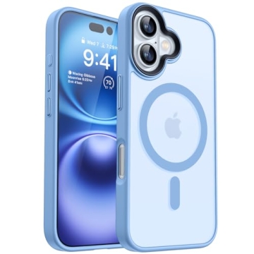 CANSHN Magnetic for iPhone 16 Case [Compatible with MagSafe & MIL-Grade Drop Tested] Slim Translucen...